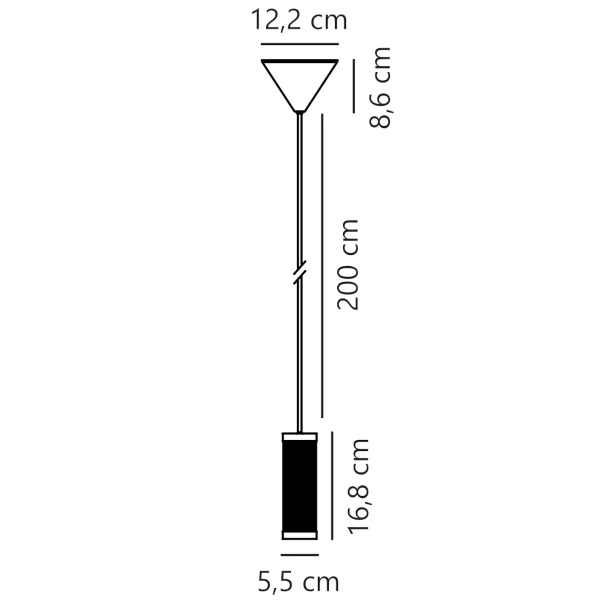 Minimalistyczna lampa wisząca GALLOWAY 2011053003 czarny mosiądz