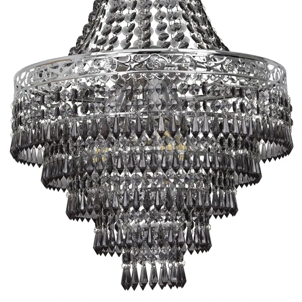 Pałacowy żyrandol do salonu Coral MLP1585 kryształowa czarny