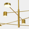 Sufitowa LAMPA modernistyczna REMDAL PND-16374-8-COP-3K Italux metalowa OPRAWA molekuły LED 36W 3000K sticks złoty