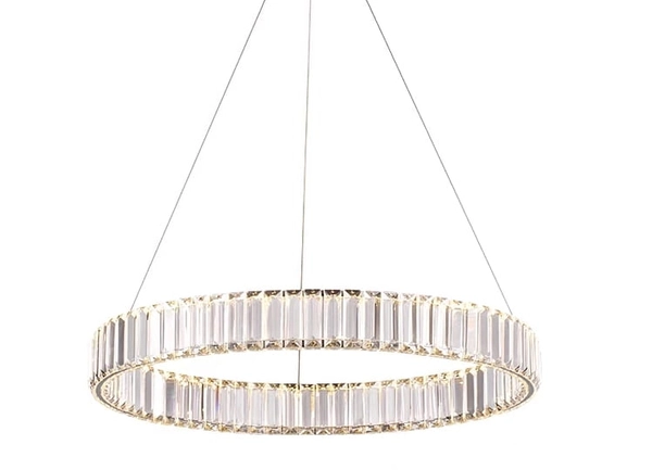 ampa kryształowa wisząca Bohemia CGBOHEM40AL Copel LED 20W 3000K ring crystal mosiądz