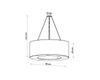 LAMPA wisząca SL.0796 okrągła OPRAWA zwis abażurowy czarny