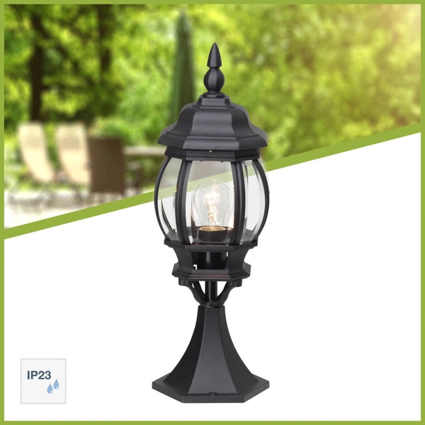 Stojąca lampa latarnia Istria 48684/06 IP23 do ogrodu czarny