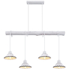 Prowansalska LAMPA wisząca JOWITA 54050-4H Globo metalowa OPRAWA zwis shabby biały czarny