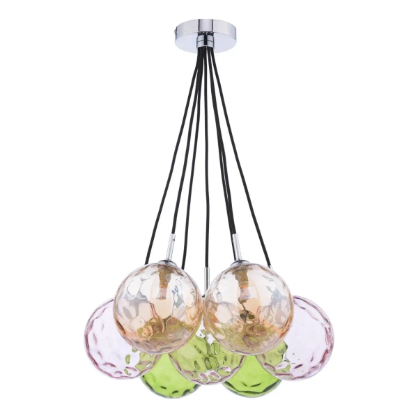 Szklana lampa wisząca Elpis ELP342-MIX bubble kule wielokolorowa