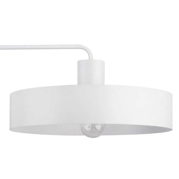 Natynkowa LAMPA sufitowa VASCO 31550 Sigma metalowa OPRAWA okrągły plafon na wysięgniku biały