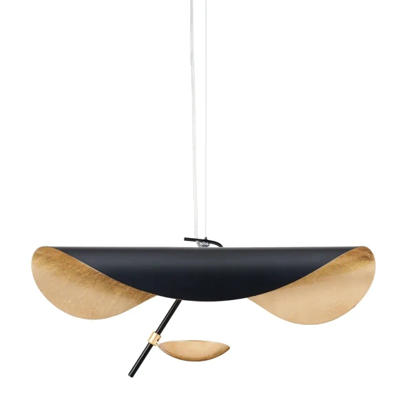 Designerska lampa wisząca Enigma ST-8821P-60 Step LED 13 czarna złota