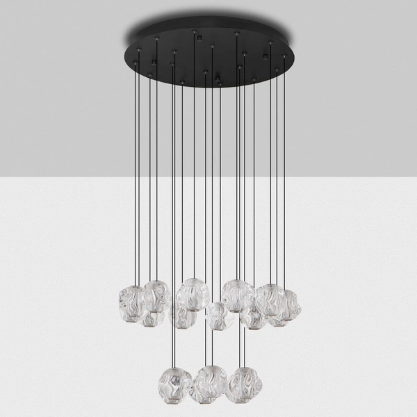 Wisząca lampa do salonu CHEPEN LE44427 LED 87W 3000K czarna chrom