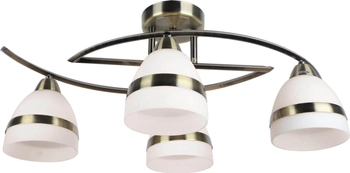 Kloszowa lampa sufitowa Colar K-JSL-6572/4 AB patyna