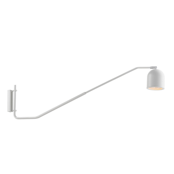 LAMPA ścienna PURO 20811101 Kaspa metalowa OPRAWA kinkiet na wysięgniku regulowany reflektorek biały