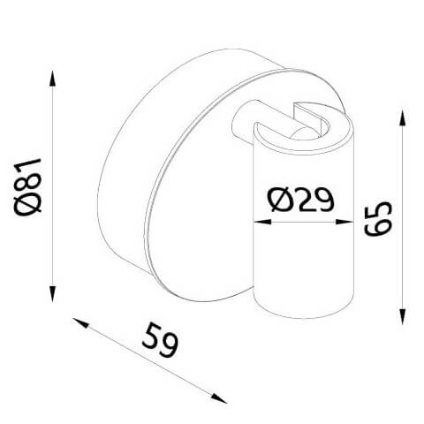 Ścienna lampa tuba TONI 29933/02/15 LED 2W 2700-4000K szara