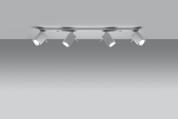 LAMPA sufitowa SL.0463 metalowa OPRAWA plafon regulowane reflektorki białe
