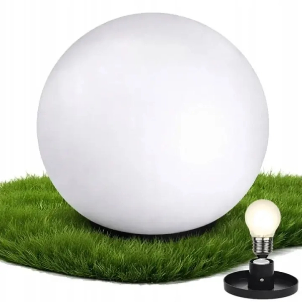 Ogrodowa lampa kulista Balli biała SLP8304 1xE27 IP44 wtykana