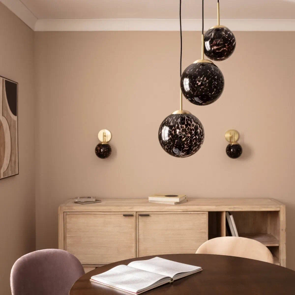 Wisząca lampa kule Sfero ABR-3SLWS-E14 Abruzzo do salonu czarny złoty