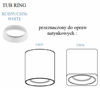 Dekoracyjny ring do lampy Tub RC0155/C0156 WHITE Maxlight okrągły pierścień biały