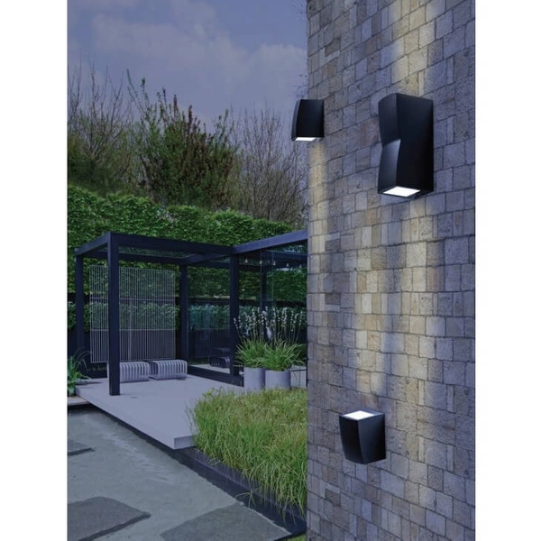 Podwójny kinkiet elewacyjny REZIA AZ4346 Azzardo IP54 czarny