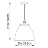 Kuchenna lampa wisząca Franklin 76327 Endon rustykalna mosiężna szara