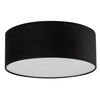 Okrągły plafon do salonu Soft 40648 Sigma welurowy klosz czarny