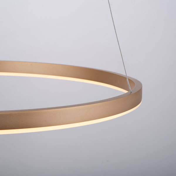 Zawieszana lampa RITUS 15394-60 Just Light LED 31,5W 3000K koło mosiądz