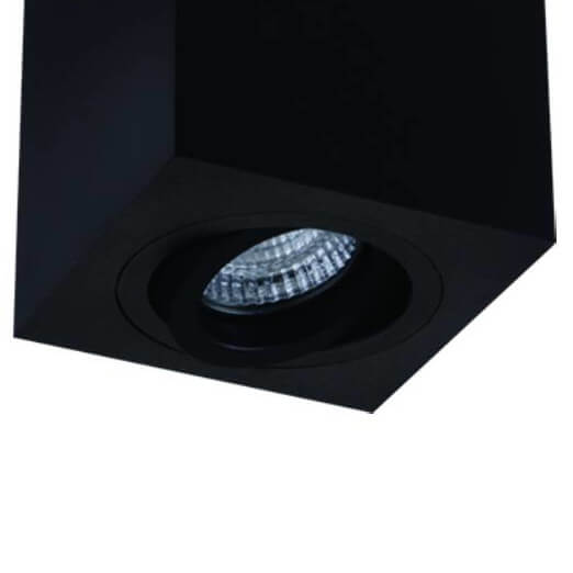 Regulowana LAMPA sufitowa Lago Nero Orlicki Design spot OPRAWA metalowa kostka cube czarna OUTLET