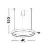 Minimalistyczna lampa wisząca ZACAPU LE42793 LED 30W 3000K czarna