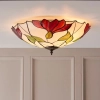 Sufitowa lampa witrażowa Botanica 63960 szklana do salonu kolorowa