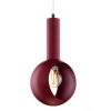 Burgundowa lampa wisząca VITRUM oczko 1xE27 metalowa do jadalni 41636