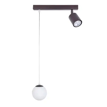 Metalowa lampa wisząca Tavira tuba 41483 do salonu brązowa