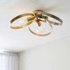 Pokojowa lampa sufitowa Hoop 97663 Endon okręgi mosiądz miedź nikiel