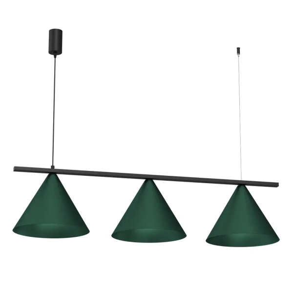 Regulowana zwisająca lampa CAPITAL MLP1530 do kuchni czarno zielony