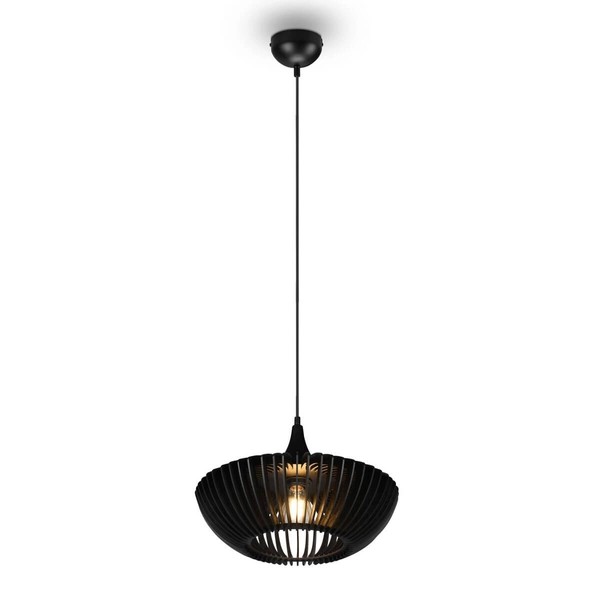 Wisząca lampa drewniana COLINO 315900132 nad stół czarny