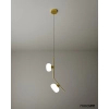 Wisząca lampa RUGIA złota biała MSE1501100490 2xG9 szklana nad stół