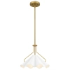 Lampa wisząca nad stół Mejia QZ-MEJIA-1P-S-AB  mosiądz biały