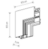 Łącznik kątowy podtynkowy Lvm 10160 do systemu magnetycznego czarny