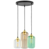 Potrójna wisząca lampa Marco 3325 TK Lighting owalna szklana wielokolorowa