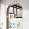 Metalowa lampa wisząca Agudo 319400617 beżowa szara różowa 6xE27