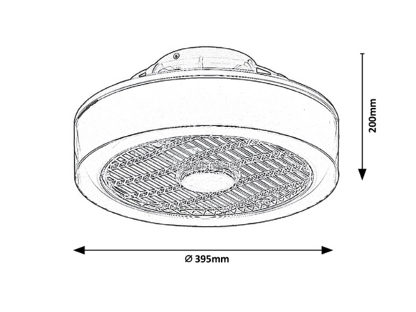 LAMPA sufitowa DALFON 6857 Rabalux metalowa OPRAWA plafoniera okrągła LED 30W 3000K - 6000K wiatrak wentylator szary