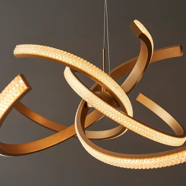 Modernistyczna lampa wisząca Lorenzo 97614 LED 48W 3000K złota