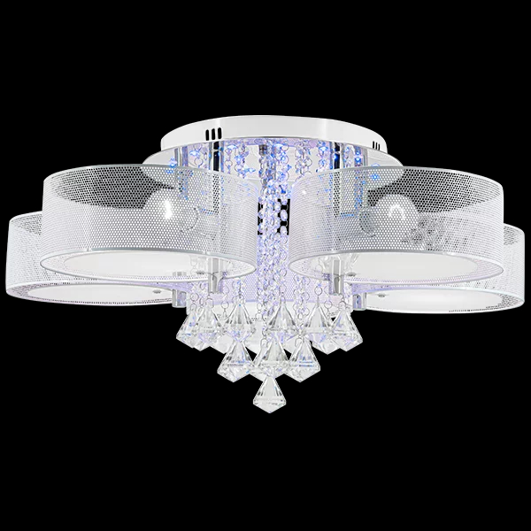 Ażurowy plafon glamour DRS8006/5 WH NET siatka biały