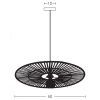 Wisząca bambusowa lampa 19104 dysk do jadalni nad stół czarny