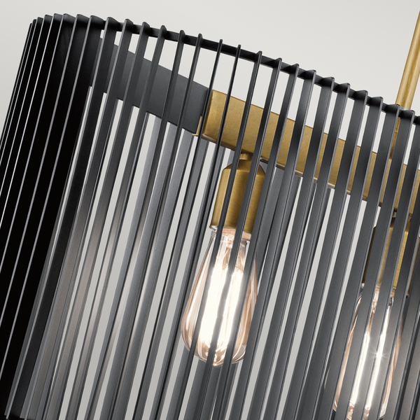 Lampa wisząca podłużna QN-LINARA-ISLE-BK czarna mosiądz