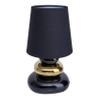 Abażurowa lampka nocna Stoney 3045358 Nave ceramiczna czarna złota