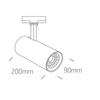 Lampa sufitowa do systemu 3-fazowego REO MYL.00093 LED 30W 3000K czarna