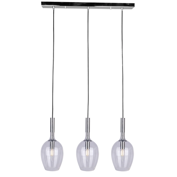 Wisząca LAMPA loft TANGO ML6164 Milagro szklana OPRAWA na listwie ZWIS podłużny przezroczysty