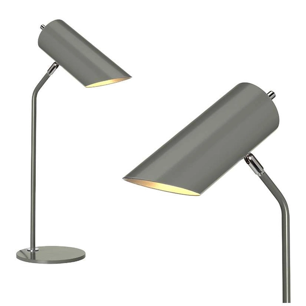 LAMPA stołowa QUINTO QUINTO-TL-GPN Elstead metalowa LAMPKA stojąca tuba na biurko szara polerowany nikiel