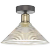 Lampa sufitowa Boyd BOY0175 Dar Lighting na korytarz szklana mosiądz
