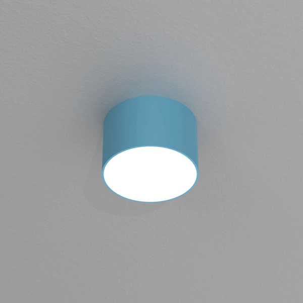 Okrągła lampa sufitowa Dixie metalowy downlight niebieski