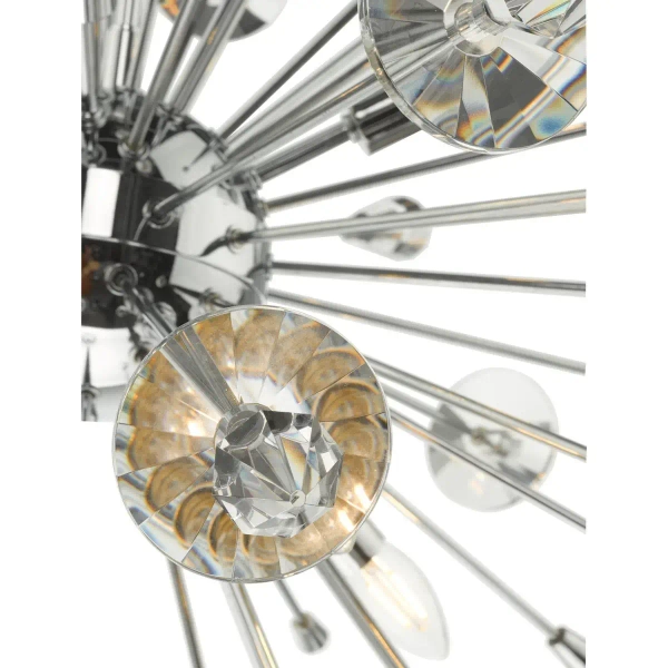 Designerska wisząca lampa Exodus EXO0850 kryształowa chrom