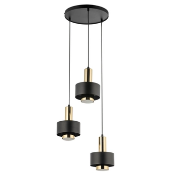 Zawieszana lampa Rif 40721 Sigma kaskada do jadalni czarna złota