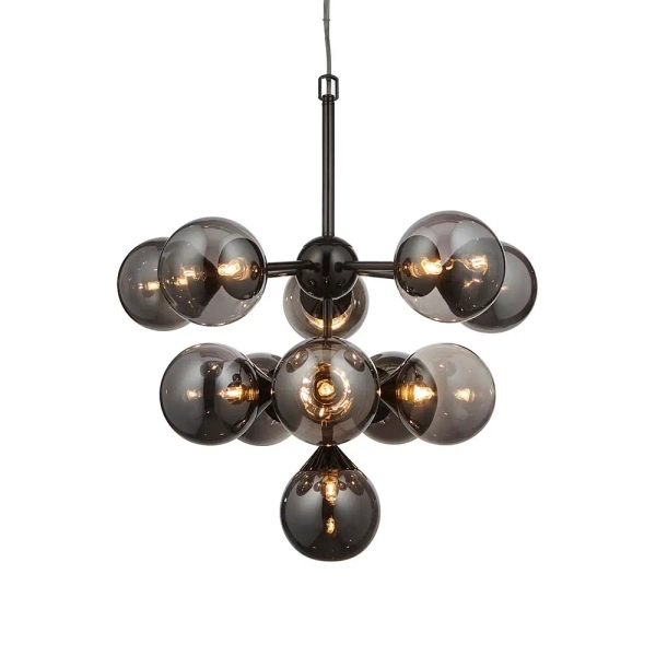 Molekułowa lampa wisząca Oscar 101148 balls czarny przydymiony