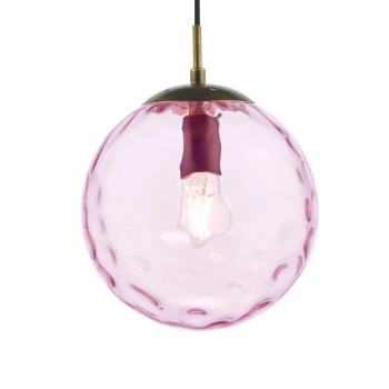 Lampa okrągła wisząca Ripple SP70-RIP8803 do salonu kula różowa brąz